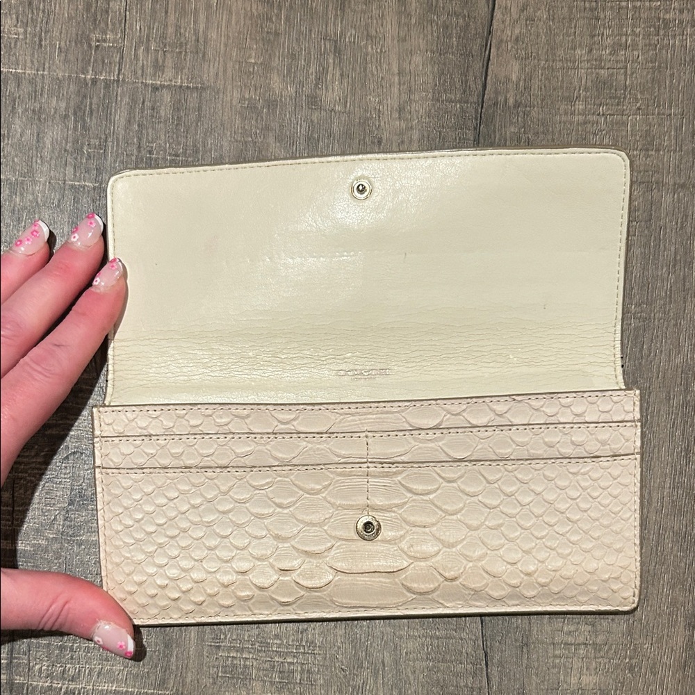 Coach Beige Python Embossed Wallet - image 6